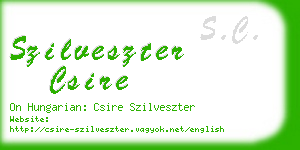 szilveszter csire business card